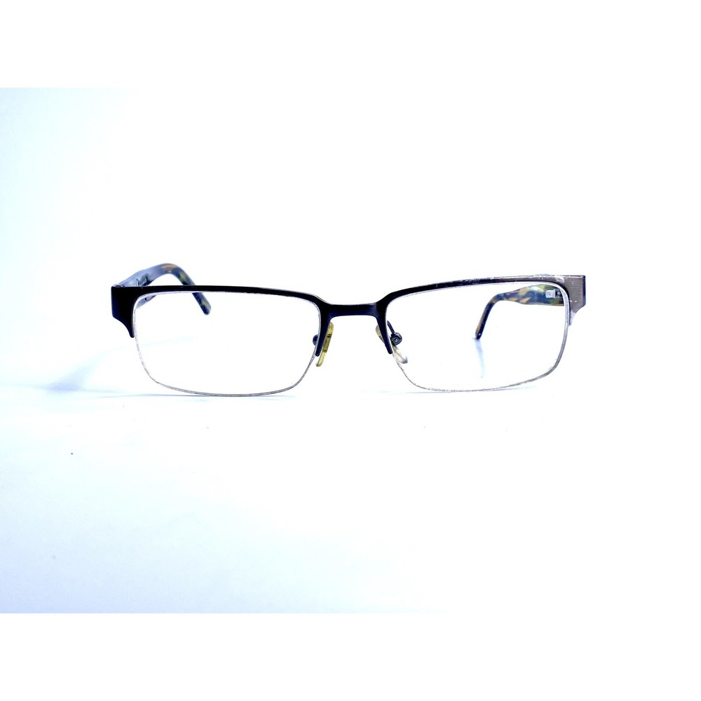 Versace Matte Silver Metal Rectangular Glasses Italy MOD 1184 1319 53 18 140